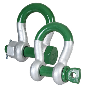 Green Pin Super 
bow shackles (Grade 8)