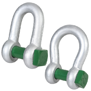 Green Pin Fishing SQ|Bow and dee Shackles|with square headed screw pin