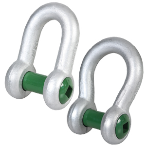 Green Pin Fishing FP|Bow and dee Shackles|with square sunken hole screw pin (flush pin)
